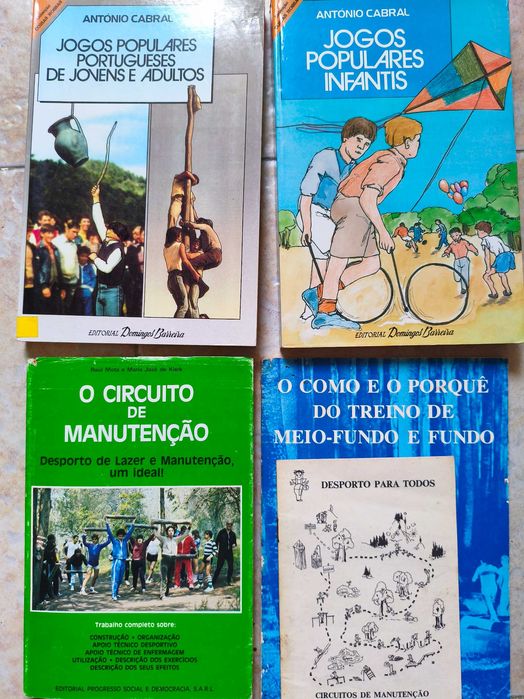 Vários livros sobre desporto