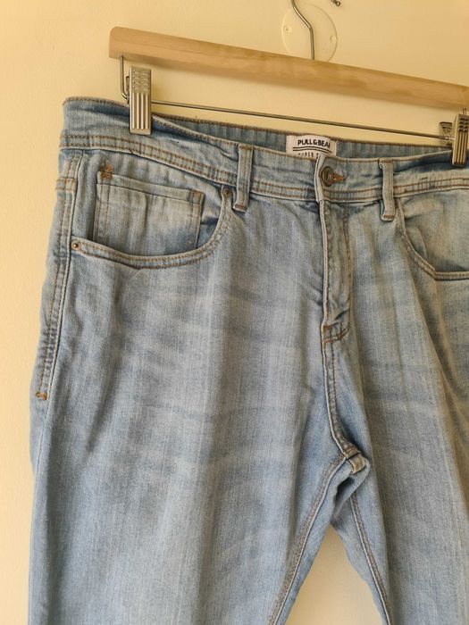 Calças de Ganga Azuis Pull & Bear Super Skinny Tamanho 42 Pants Jeans