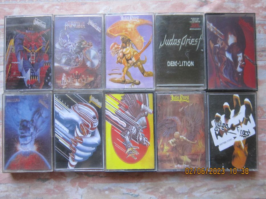 аудіокасети с записом гуртів Iron Maiden,Judas Priest