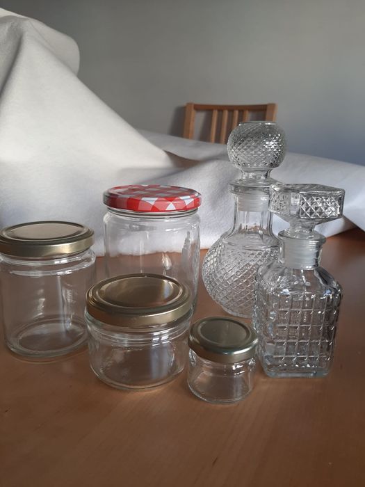 55 Frascos / Boiões de vidro novos e usados