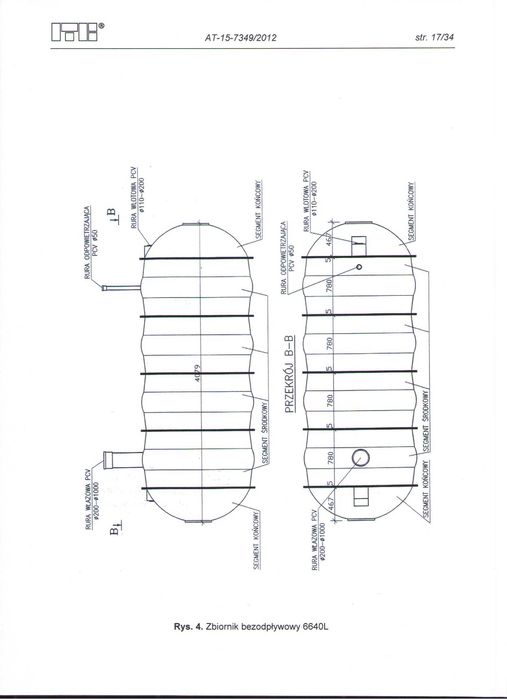 Szambo szamba plastikowe 6640L producent Atesty ITB Atest PZH Promocja