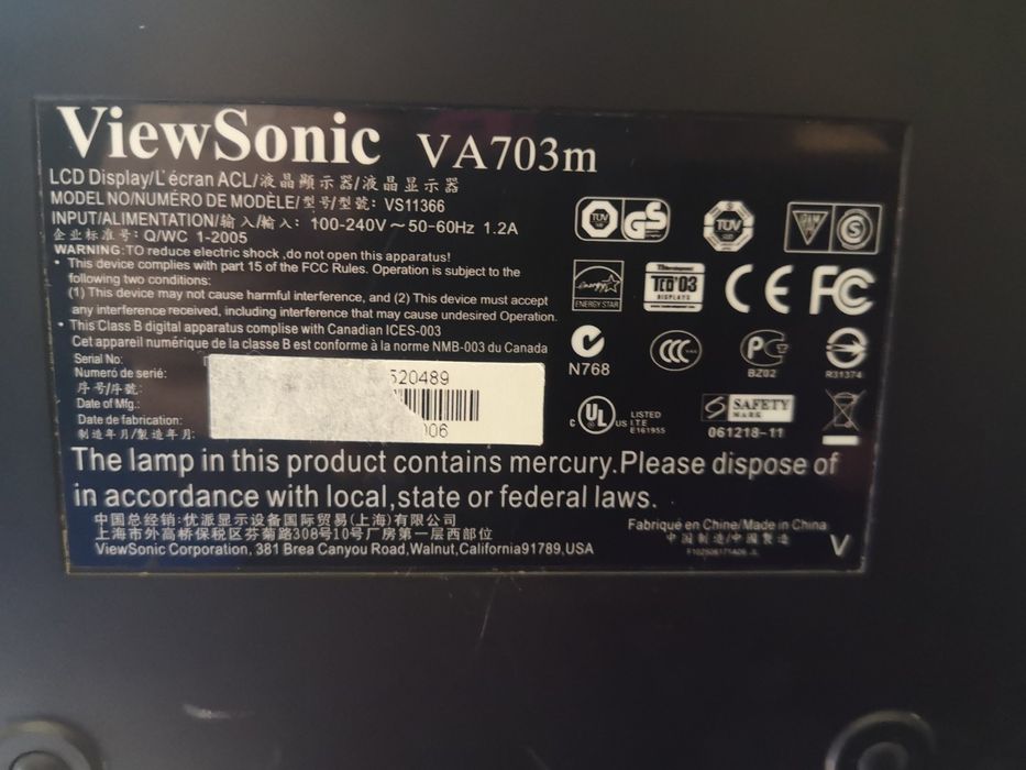 Монітор ViewSonic VA703M-4