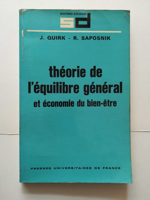 livro - Théorie de l’équilibre général et économie du bien-être