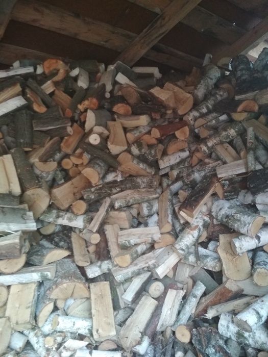 drewno opałowe drzewo pocięte i porąbane , dąb, brzoza