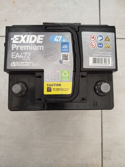 Akumulator Exide Premium EA472 47Ah 450A P+