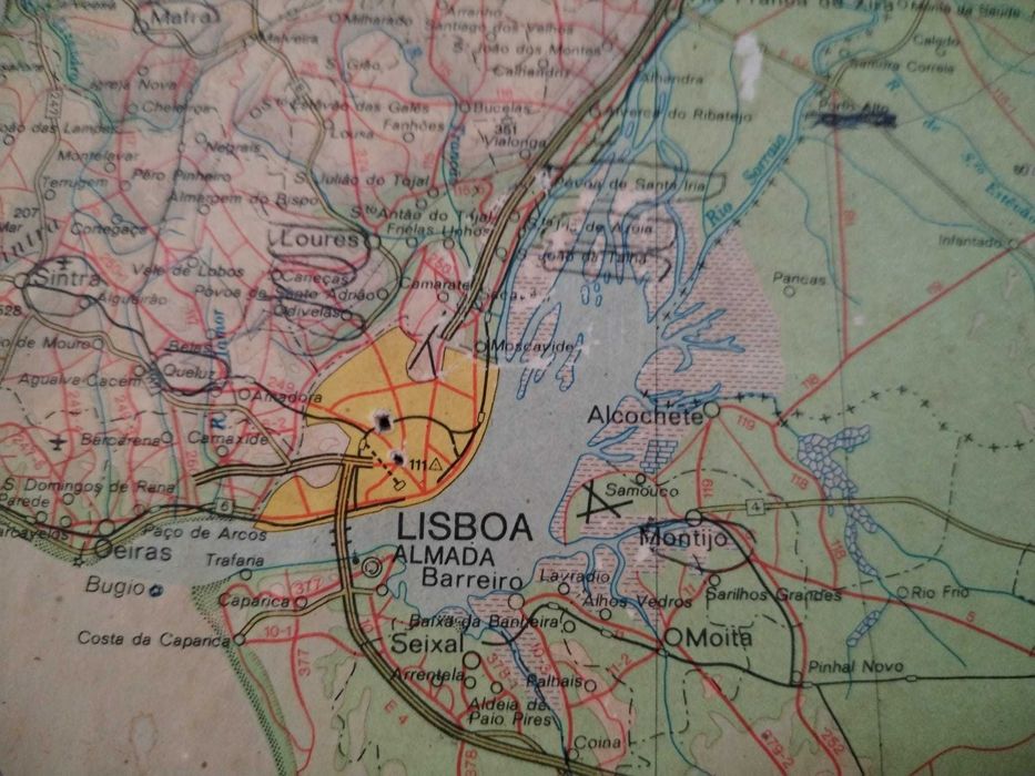 Mapa de Portugal - 1974