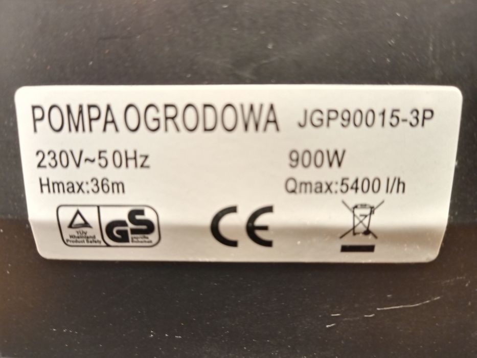 Pompa ogrodowa 900W, silnik.