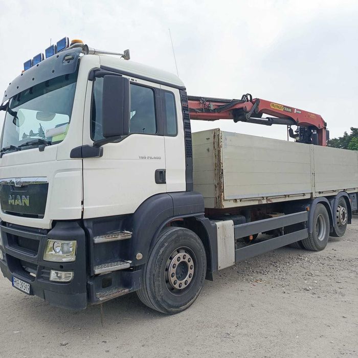 MAN TGS 26.400 Skrzynia Burtowy 6x2 z HDS PALFINGER | Stan BDB, rok 2014