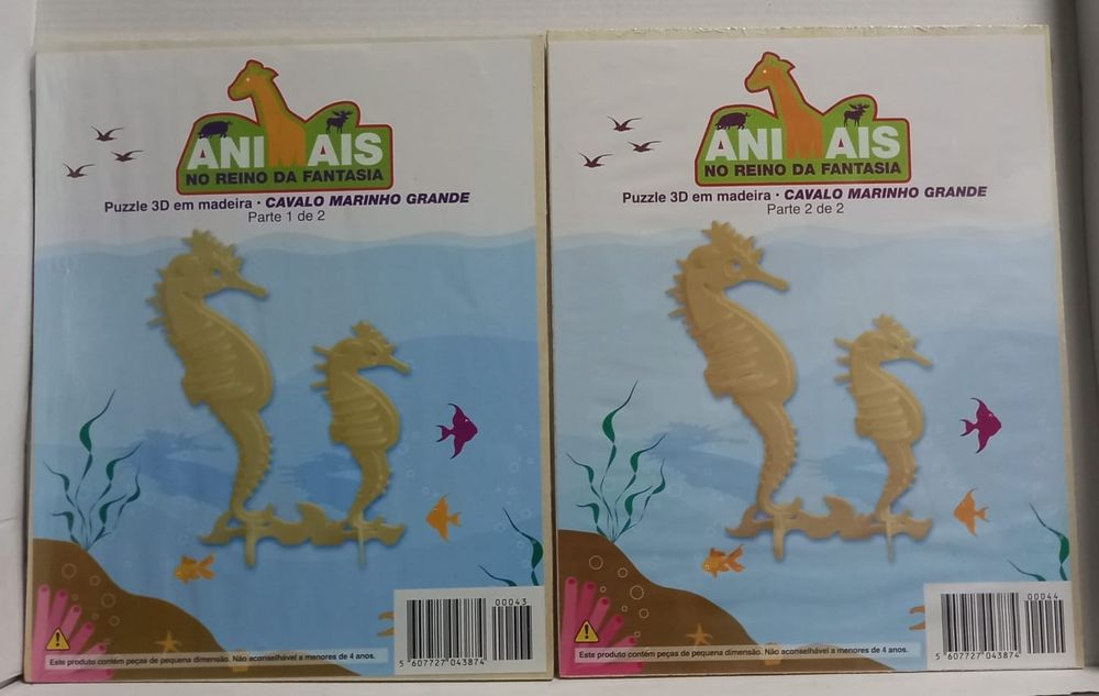 Puzzle 3D em Madeira Cavalo Marinho Grande animais