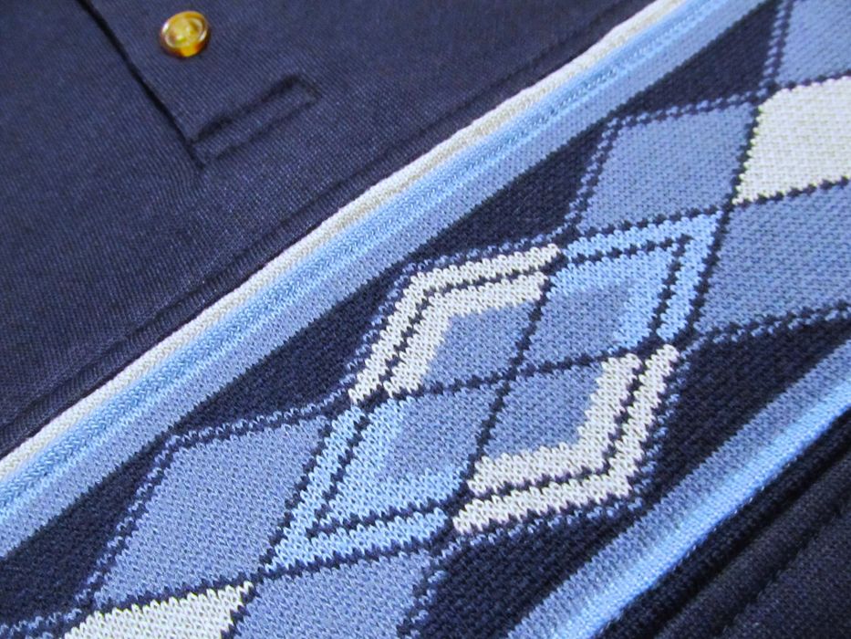 Damart  поло длинный рукав с орнаментом на флисе 6XL/7XL