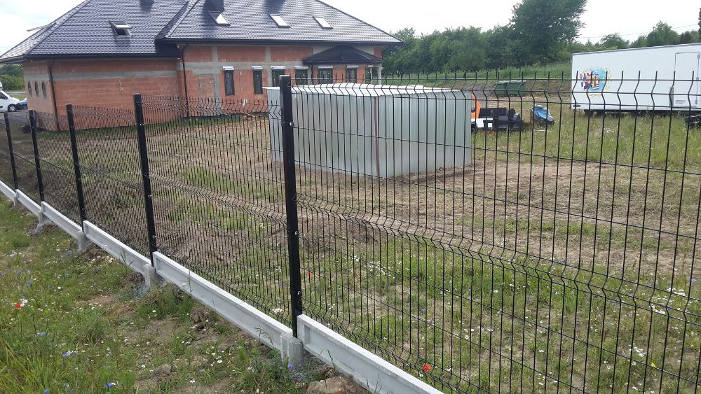 Kompletne ogrodzenie panelowe fi4 173cm /ocynk + kolo