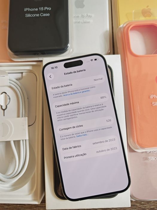 iPhone 15 Pro  6.1" 256GB Branco  Aceito Retomas