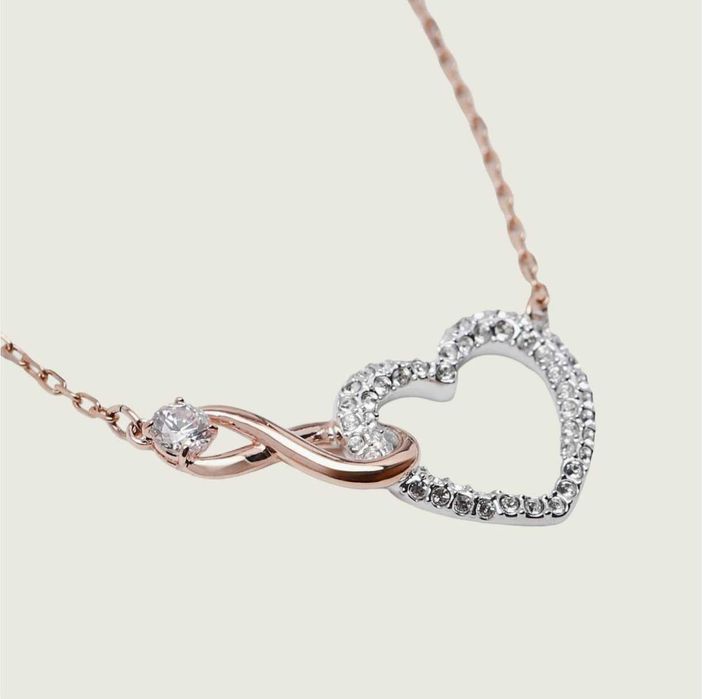 Кольє з кулоном серце Swarovski