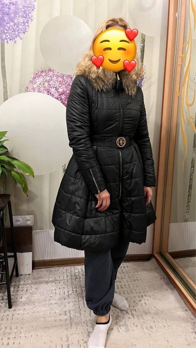 Оригинал! Poberta biagi куртка с натуральным мехом !