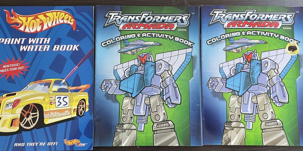 Розкраска "Transformers armada" "Hot wheels" paint with water book
