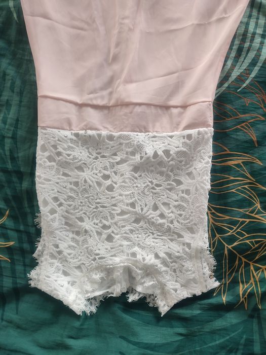 Sukienka druhny, XS/S, letnia, lekka, zwiewna, koronka