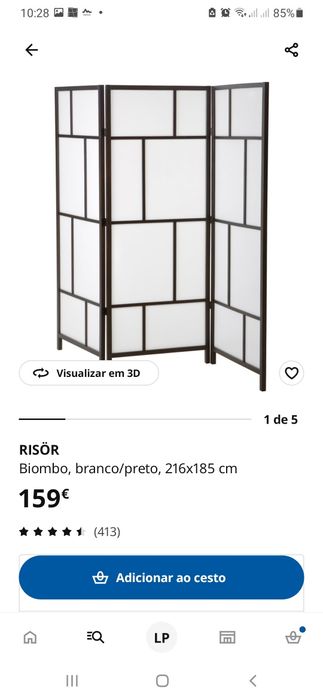 Biombo Ikea sem Marcas de uso