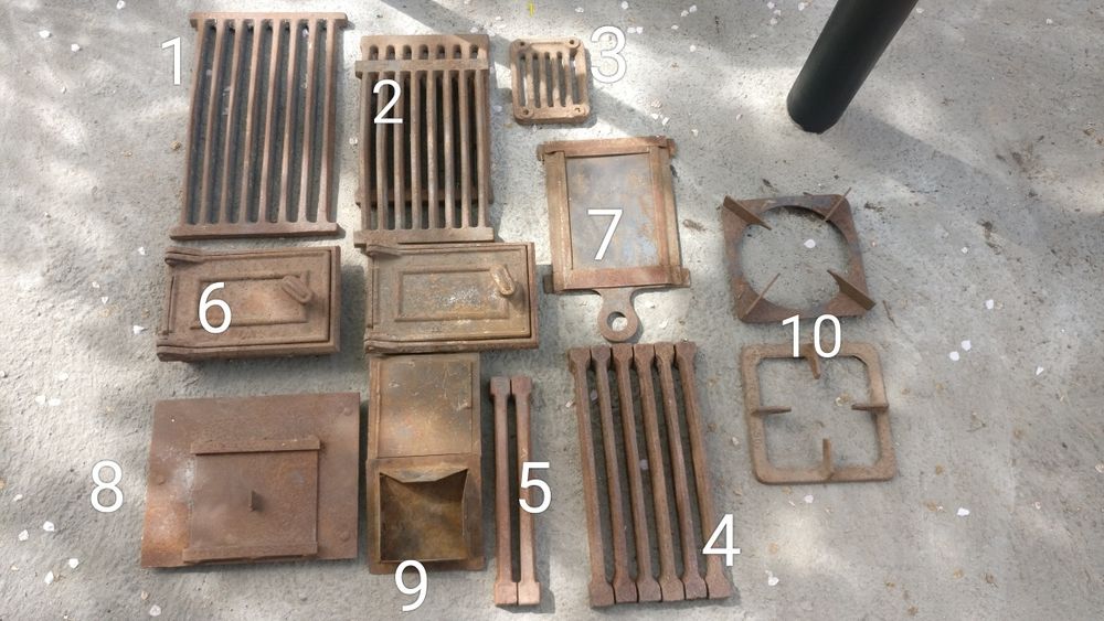 Печные колосники, дверца, засов