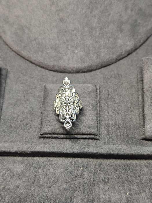 Nowy pierścionek srebrny 925 ażurowy roz 17