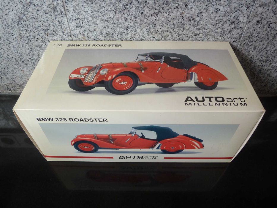 1:18 AutoArt, BMW 328 Roadster, Red, Minichamps