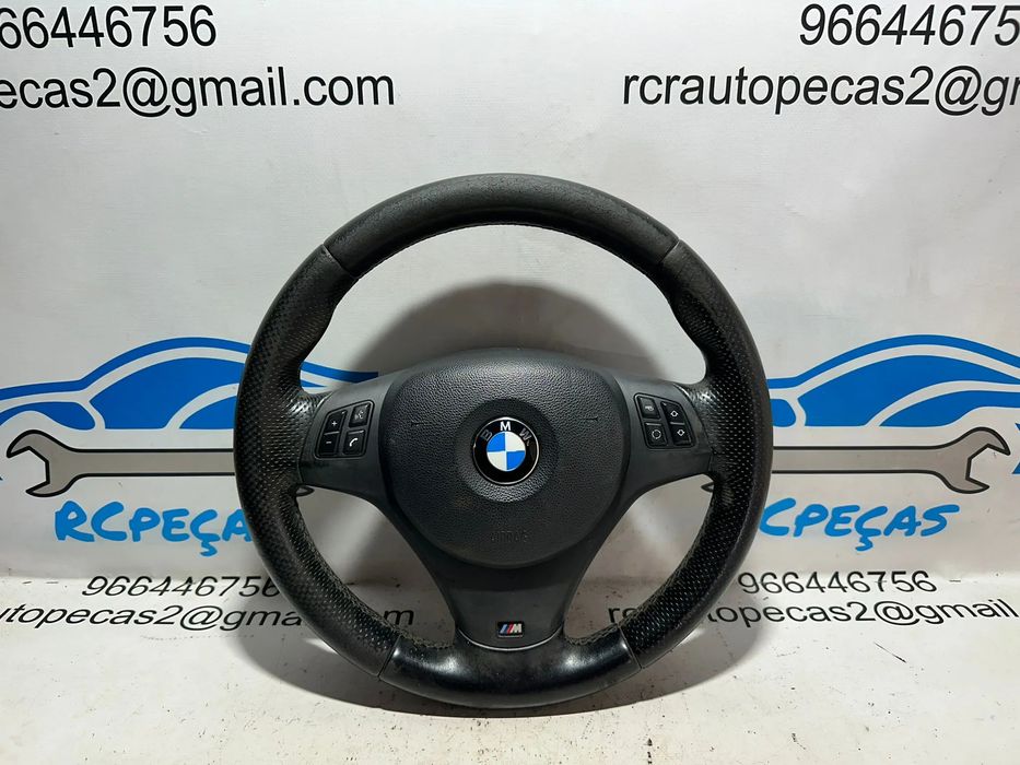 Volante Multifunções Comandos Original BMW Pack M Serie 1 3 Pele