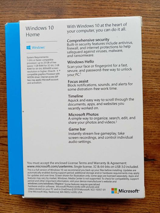 Windows 10 Home Pudełko Licencja NOWA