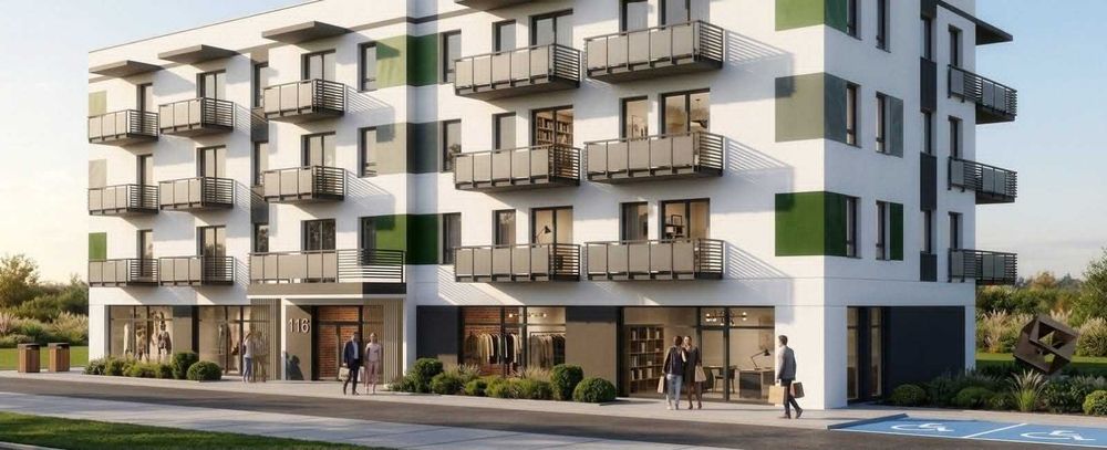 JODŁOWE OSIEDLE, mieszkanie w nowoczesnym stylu 40,73m2 --- III ETAP
