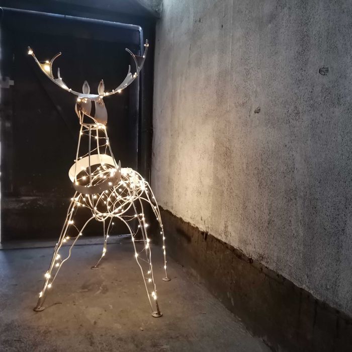 Renifer ozdoba prezent stalowy kuty 145cm duży  święta choinka