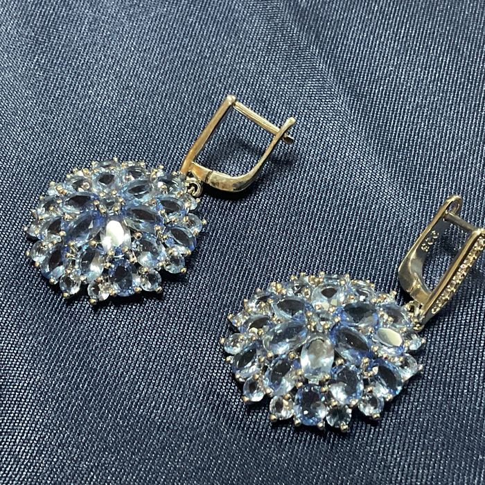 Brincos prata 925 medidas de 4 cm