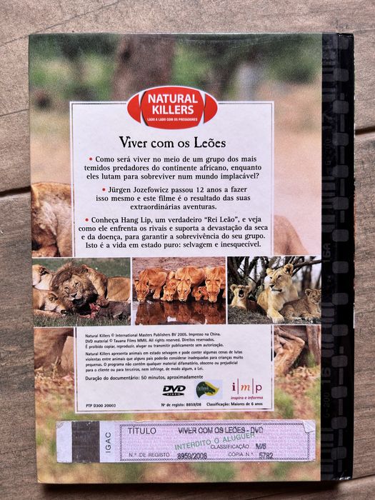 DVD “Viver com os leões” e “Tigres dos Pântanos”