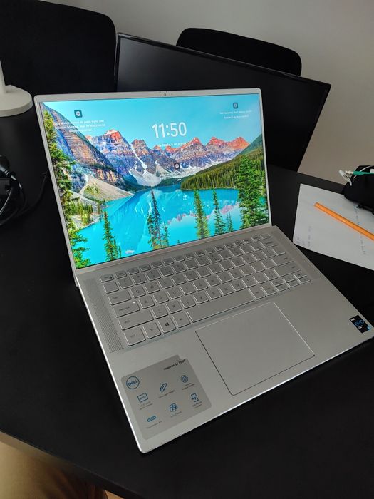 Laptop Dell Inspiron 7400 , 14 cali i5-1135G7 pamięć 8/512 GB aluminium stan BDB