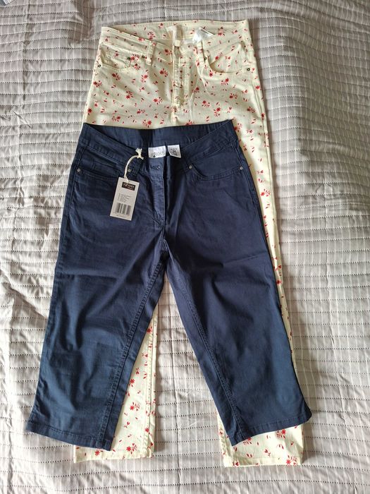 Spodnie 2 pary roz. 38 długie H&M, capri bez marki