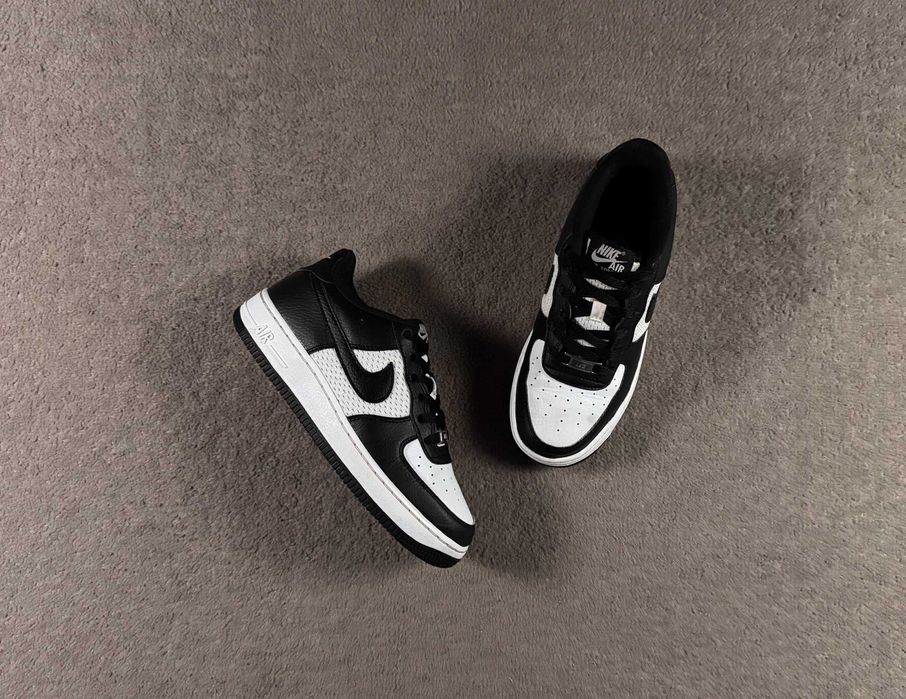 Buty Nike 37,5 Air Fore 1 Czarne Białe Klasyczne Sneakersy Skóra Siateczka Oryginalne Swoosh