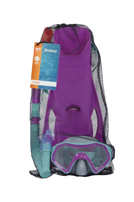 Bestway Zestaw do Nurkowania Pływania Maska Płetwy Rurka Snorkelingu