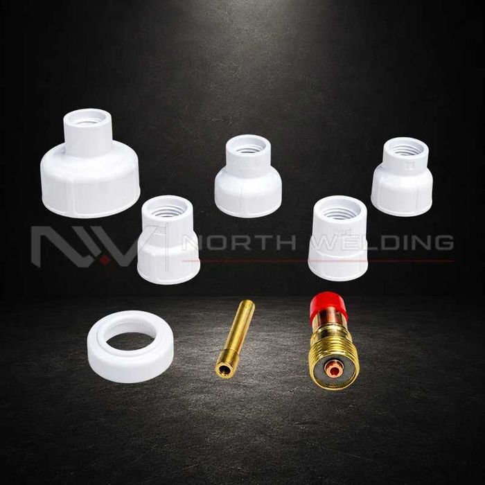 Kit Bocal Gas Lens TIG Cerâmica WP17/18/26