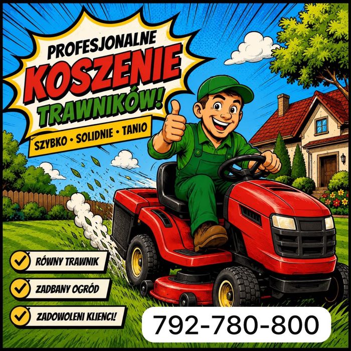 Koszenie trawy- Miechów i okolice