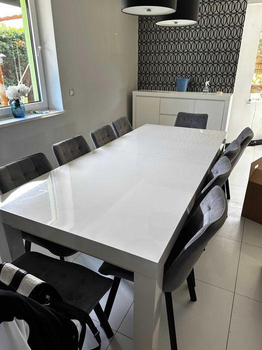 piękny duży stół + ława