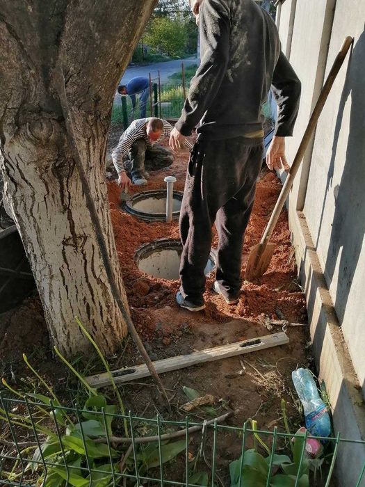 Выгребная яма. Сливная яма ПОД КЛЮЧ. Копание траншей, канализация