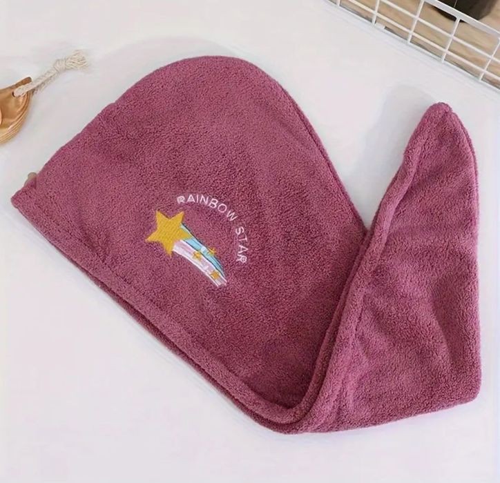 Тюрбан рушник полотенце для сушки волос с вышивкой