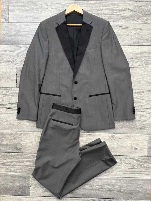 Garnitur męski Hugo Boss wełna jedwab luksusowy S 46 MEN wool silk suit