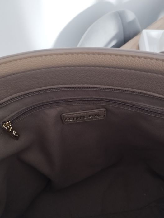 Torebka Ochnik shopper beżowa