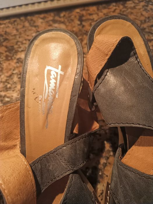 Sandálias senhora preta salto alto