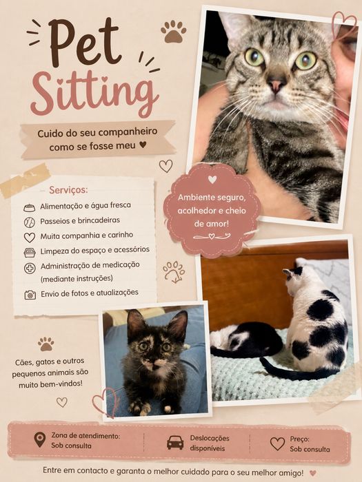 Pet Sitting - I will take care of your companion with great affection and dedication!