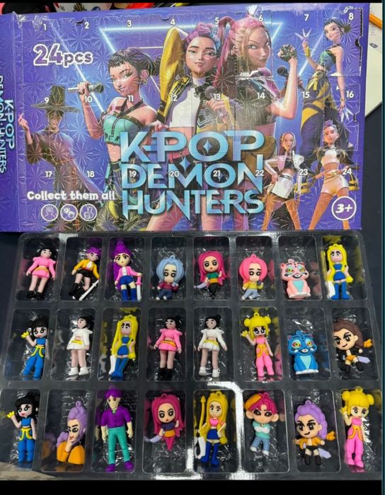 Алвен календар мисливці на демонів K-PoP, аніме лялька Румі, Зоі, Міра