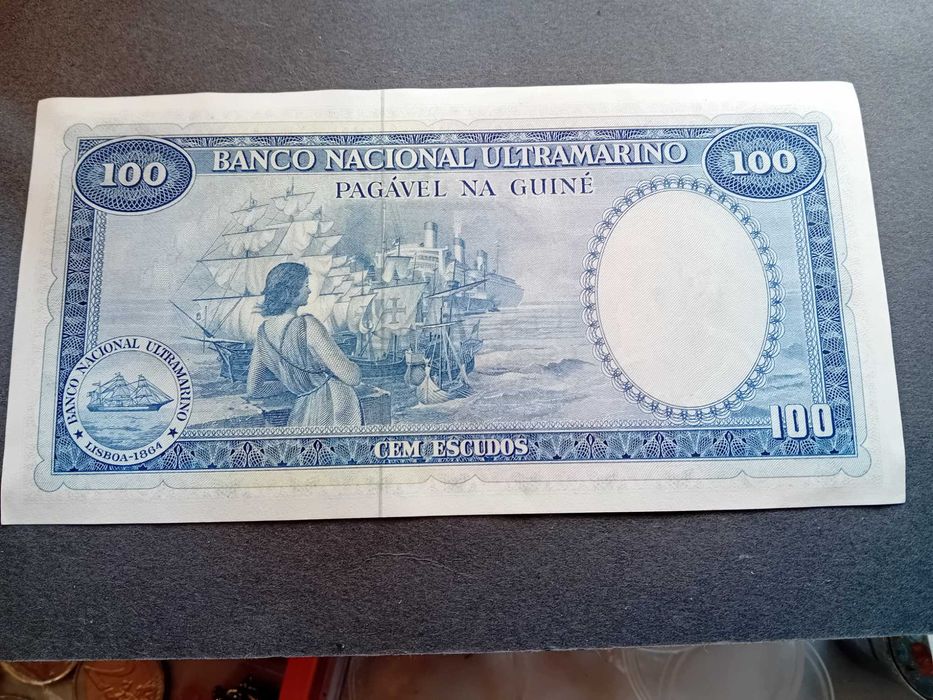 mota de 100$00 Guiné 1971 Bela  muito rara