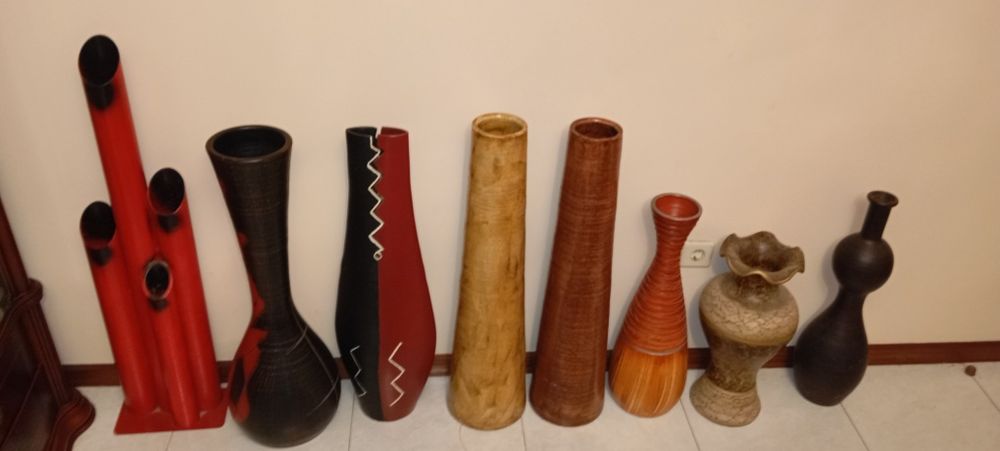 Conjunto de jarrões decorativos altos – vários estilos