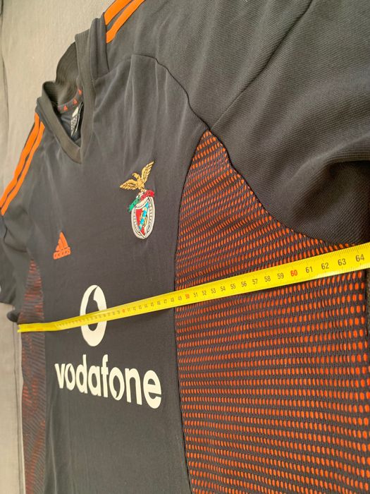 Camisola Oficial alternativa preta e laranja Benfica Adidas 2003, 2004