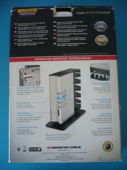 Monster Switcher HDMI 1080HD