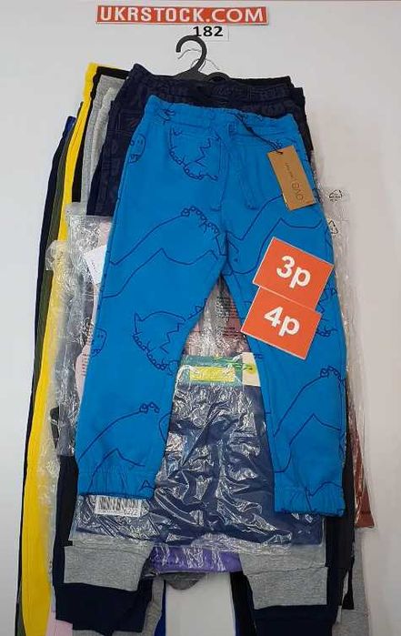 Спортивні дитячі штани OVS оптом, сток опт спортивные штаны