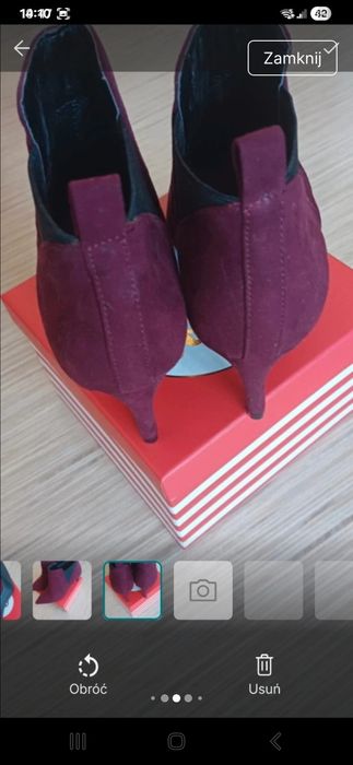 Botki bordo nowe Jasper Cornan 36/36.5